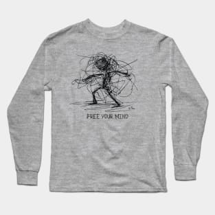 Confused Stickman Long Sleeve T-Shirt